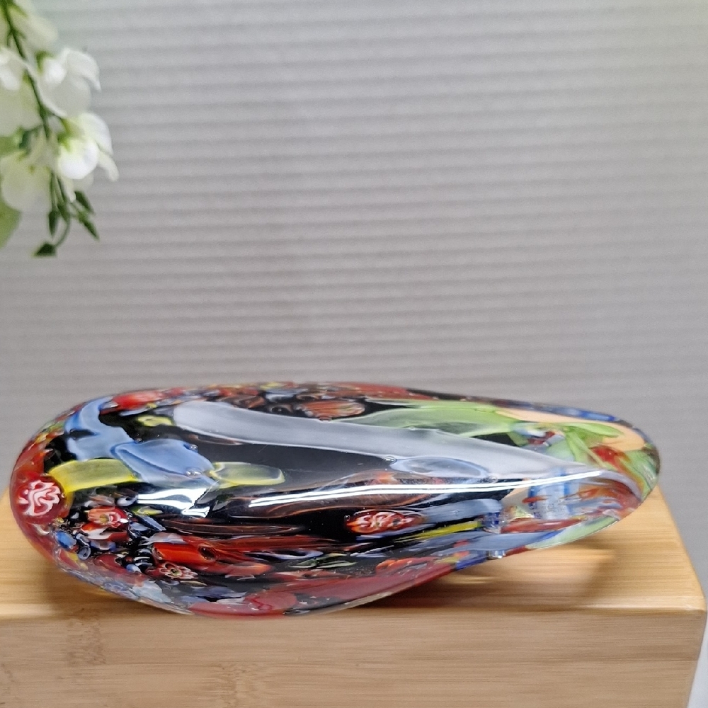 #AFE Colorful Millefiori art Glass Paperweight